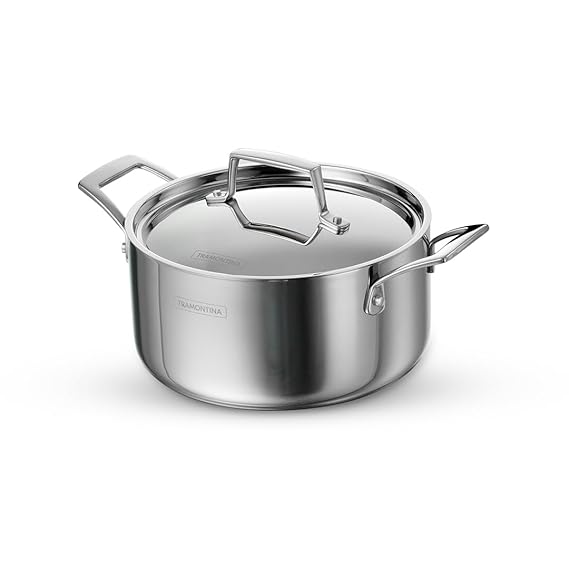Tramontina AEION TriPly 24cm / 4.8L Stainless Steel Casserole with lid