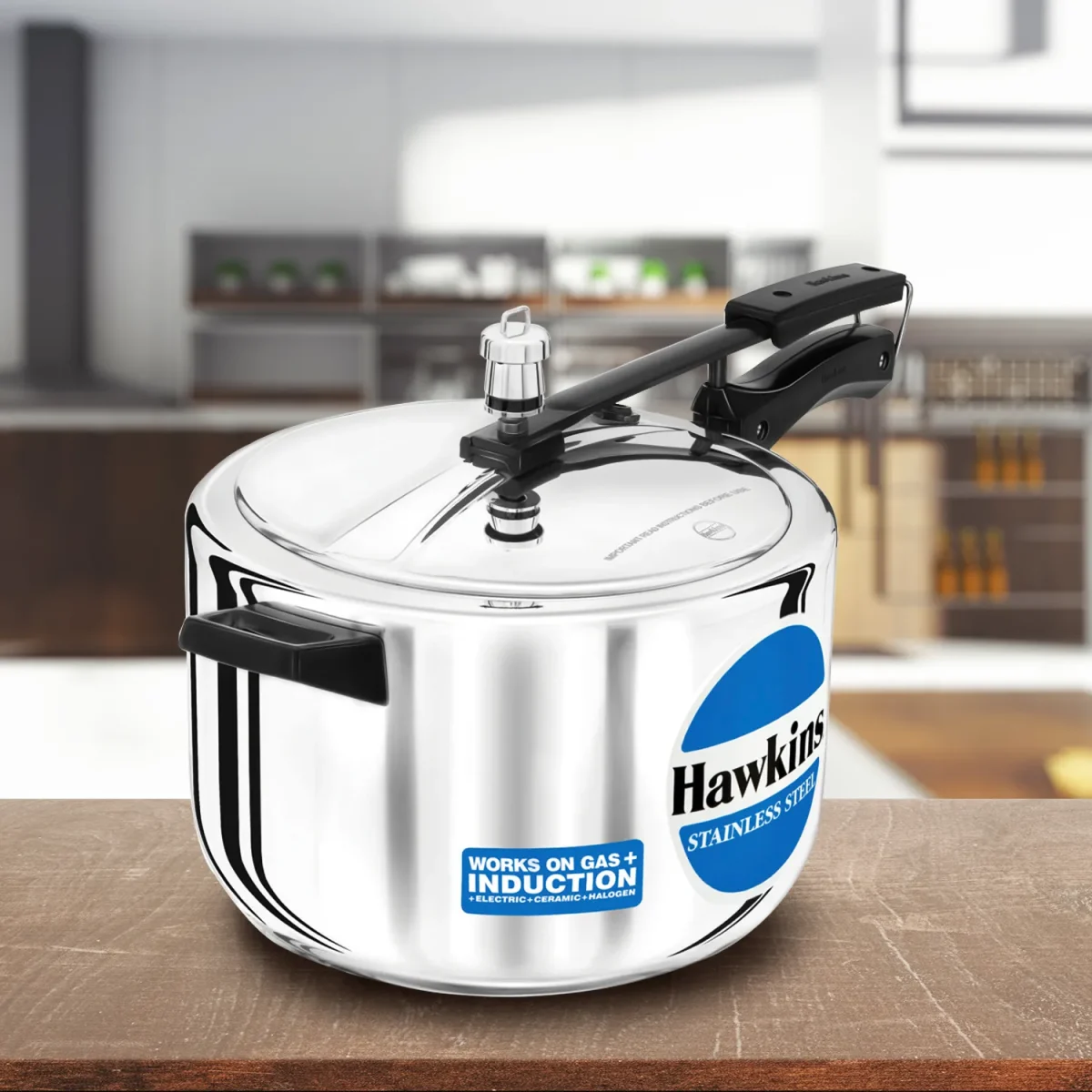 Hawkins Stainless Steel 8 litre Inner Lid Pressure Cooker with Induction Base