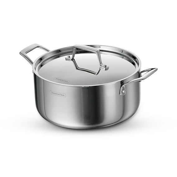 Tramontina AEION TriPly 30 cm / 6.2 L Stainless Steel Biryani Pot with Heavy Lid