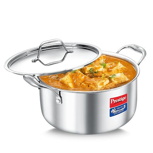 Prestige 22cm/4.4L Tri-Ply Stainless Steel Splendid Casserole
