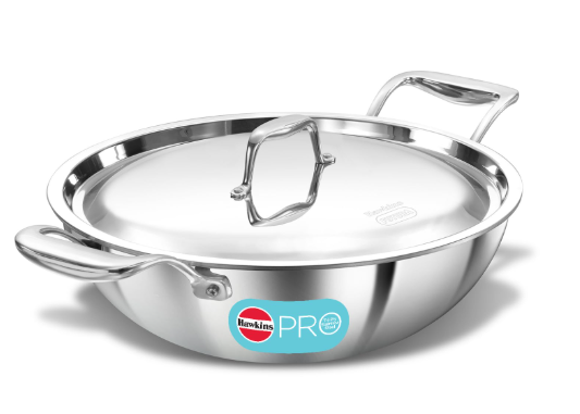 Hawkins Pro 3.5 Litres Deep-Fry Pan, Silver