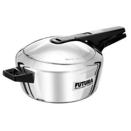 Hawkins Futura Stainless Steel Pressure Cooker, 4 Litre, Silver