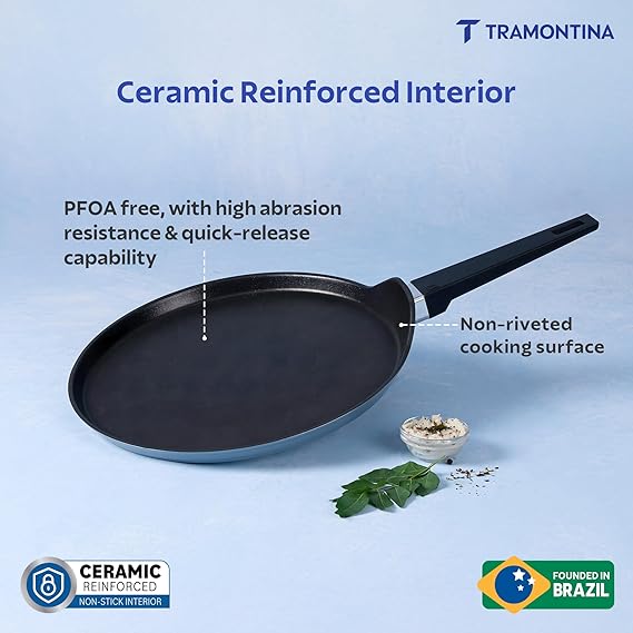 TRAMONTINA Aura Dosa Tawa 28cm  Reinforced Ceramic Non-Stick Cookware