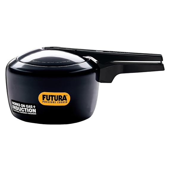 Hawkins Futura 3 Litre Inner Lid Pressure Cooker, Hard Anodised Aluminium Pressure Cooker, Induction Cooker, Pan Cooker, Black (Ifp30), 3 Liter